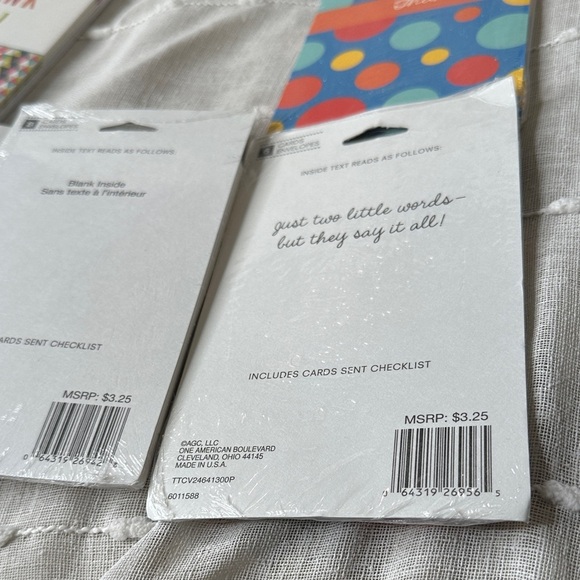 Thank You Card w/Envelopes Set of 36 cards (5 pks) Glitter Polka Dots NWT Thanks - Picture 8 of 10